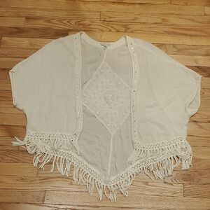 American Eagle Outfitters Cream Kimono Top